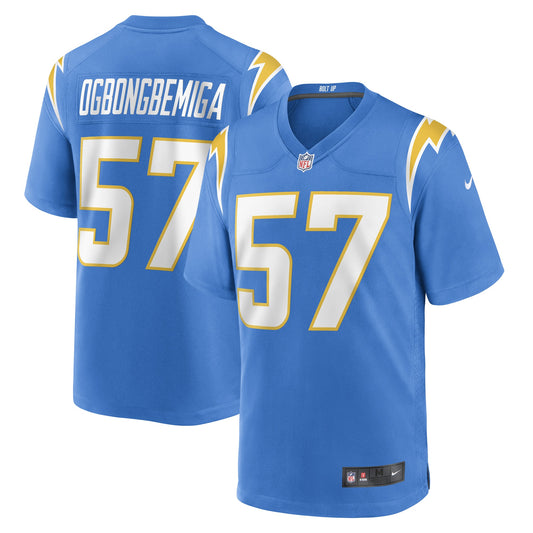 Amen Ogbongbemiga Los Angeles Chargers Nike Game Player Jersey - Powder Blue